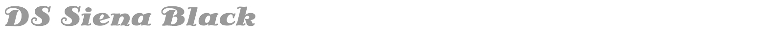 DS Siena Black font preview